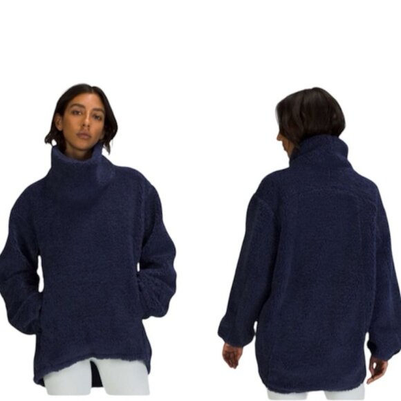Lululemon Warmth Restore Long Pullover Fleece Sherpa Pockets Mock Neck 2021 Cozy - Picture 11 of 15
